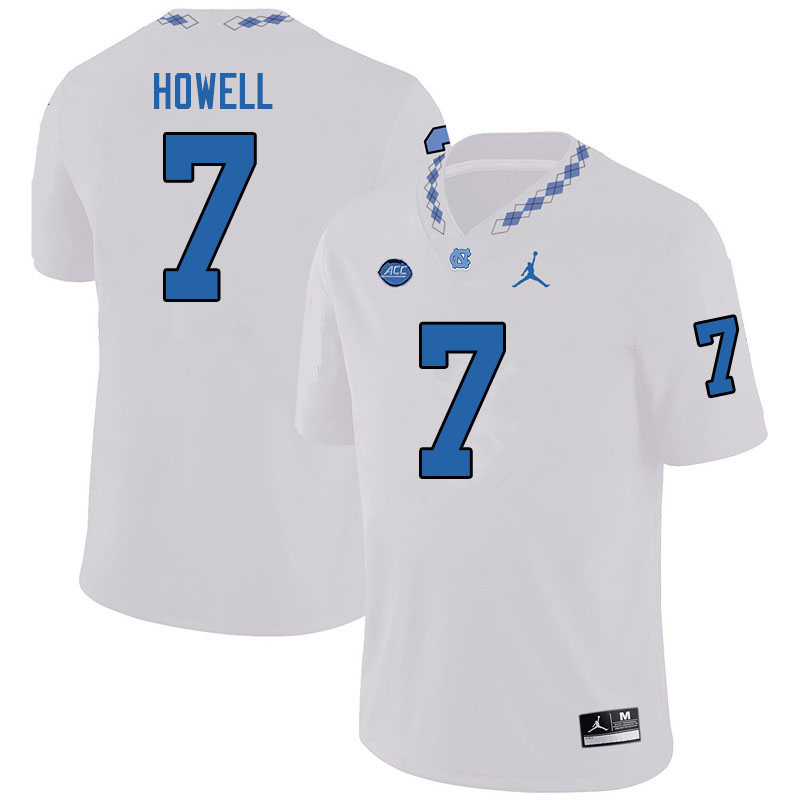 Jordan Brand Men #7 Sam Howell North Carolina Tar Heels College Football Jerseys Sale-White